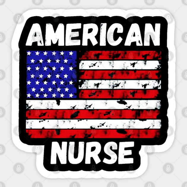 American nurse Sticker by skgraphicart89